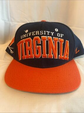 Zephyr University of Virginia Navy and Orange Snapback Hat